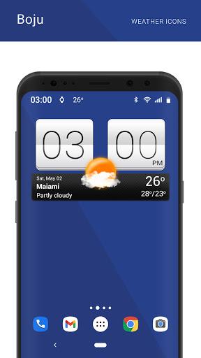 Boju weather icons - عکس برنامه موبایلی اندروید