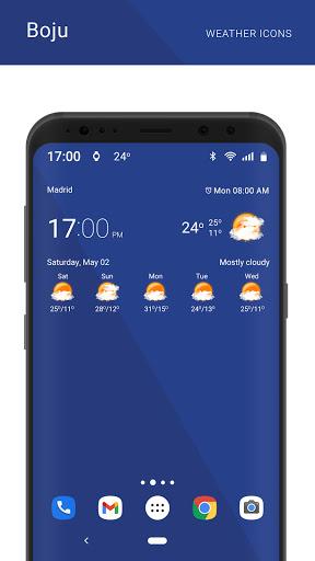 Boju weather icons - Image screenshot of android app