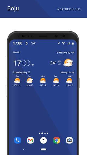 Boju weather icons - عکس برنامه موبایلی اندروید