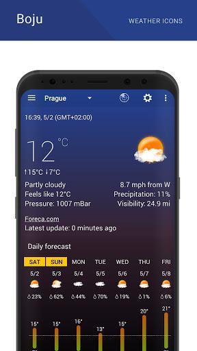 Boju weather icons - عکس برنامه موبایلی اندروید