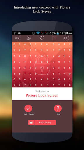 Picture Lock Screen Fullscreen - Image screenshot of android app