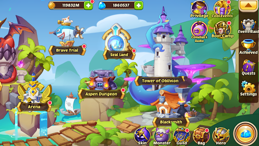 Idle Heroes - Gameplay image of android game