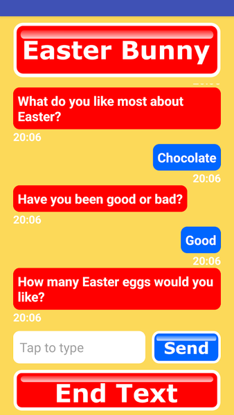 Easter Bunny Call & Text - عکس برنامه موبایلی اندروید