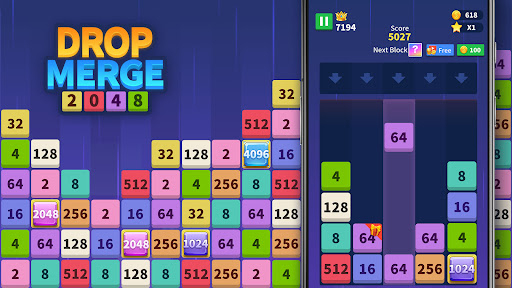 Play Number Drop: Tetris meets 2048