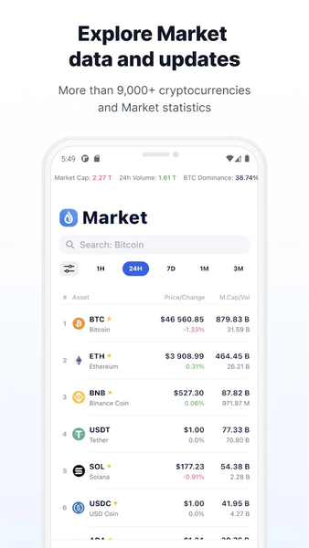 Dropstab Crypto Prices Tracker - عکس برنامه موبایلی اندروید