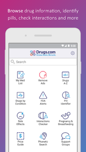 Drugs.com Medication Guide - عکس برنامه موبایلی اندروید