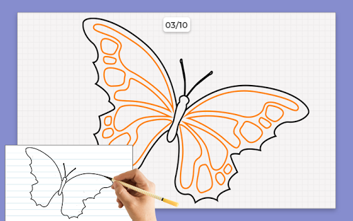Butterfly Draw Step by Step - عکس برنامه موبایلی اندروید