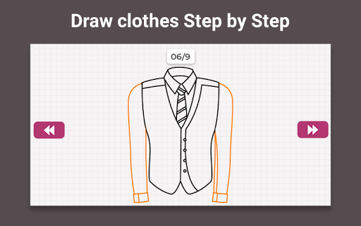 Clothes Draw Step by Step - Image screenshot of android app