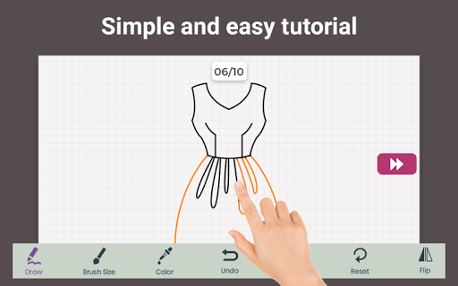Clothes Draw Step by Step - Image screenshot of android app