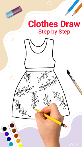 Clothes Draw Step by Step - عکس برنامه موبایلی اندروید