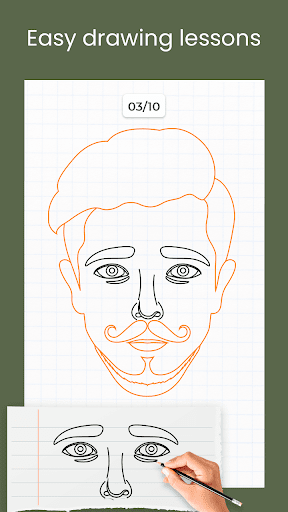 Face Draw Step by Step - Image screenshot of android app