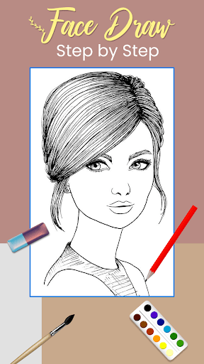 Face Draw Step by Step - Image screenshot of android app