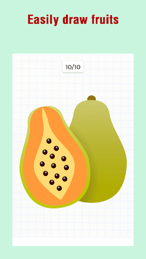 Fruits Draw Step by Step - Image screenshot of android app