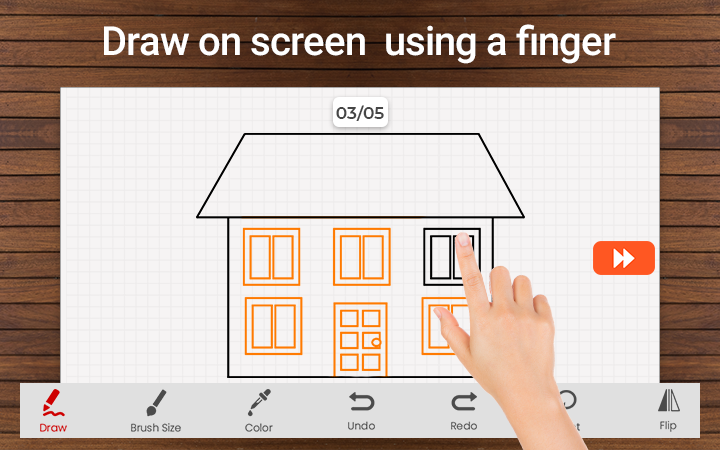 House Draw Step By Step - Image screenshot of android app