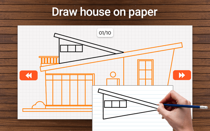 House Draw Step By Step - Image screenshot of android app