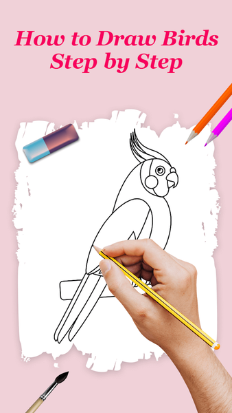 How to Draw Birds Step by Step - Image screenshot of android app