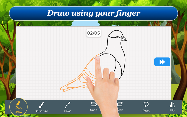 How to Draw Birds Step by Step - Image screenshot of android app