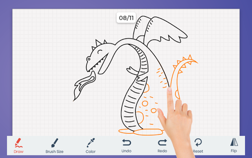 How to Draw Dragon - Image screenshot of android app