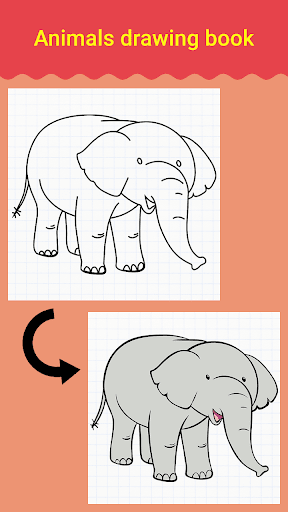 Learn to Draw Animals - Step b - Image screenshot of android app