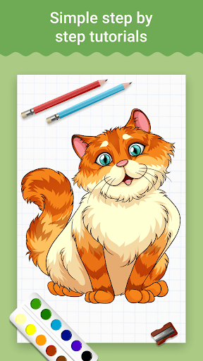 Learn to Draw Animals - Step b - Image screenshot of android app