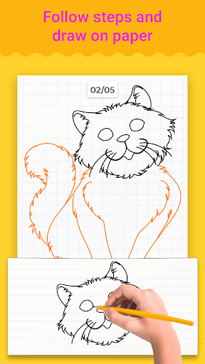 Learn to Draw Animals - Step b - Image screenshot of android app