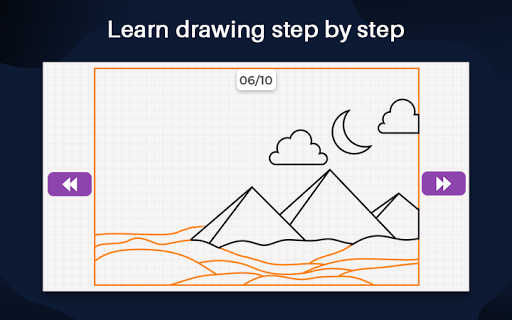 Scenery Draw Step by Step - Image screenshot of android app