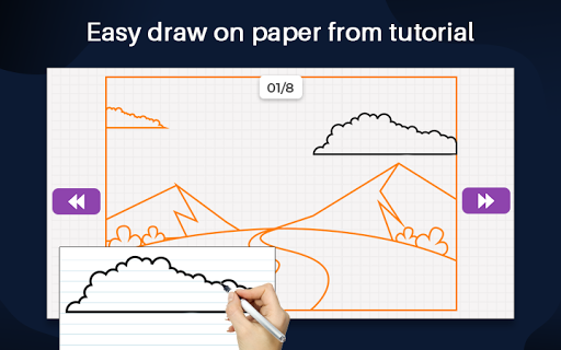 Scenery Draw Step by Step - Image screenshot of android app