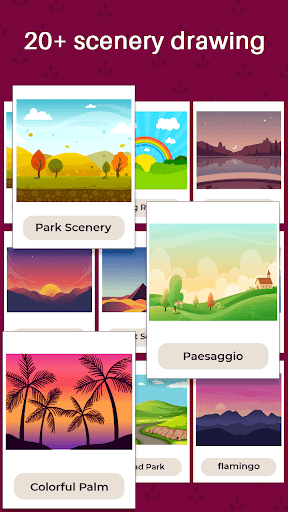 Scenery Draw Step by Step - عکس برنامه موبایلی اندروید
