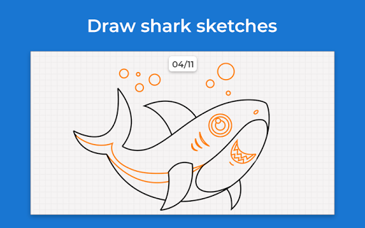 Shark Draw Step by Step - عکس برنامه موبایلی اندروید