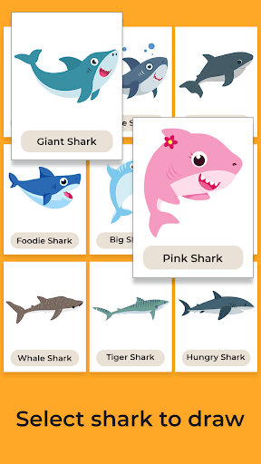 Shark Draw Step by Step - Image screenshot of android app