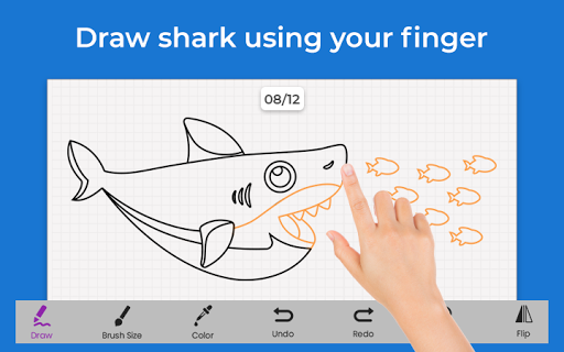 Shark Draw Step by Step - عکس برنامه موبایلی اندروید