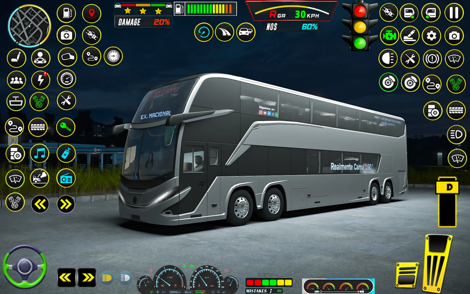 Transport Bus Driving Game - Gameplay image of android game