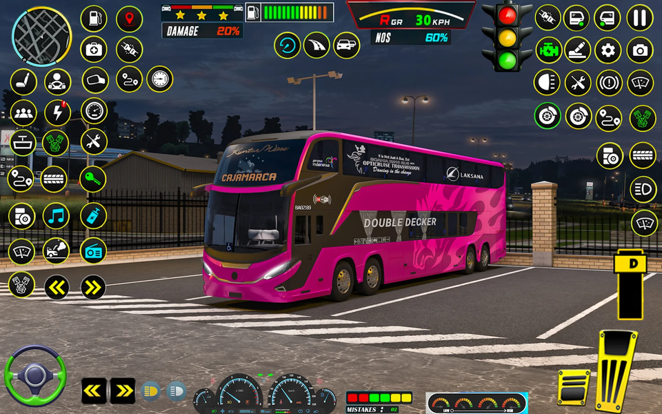 Transport Bus Driving Game - Gameplay image of android game