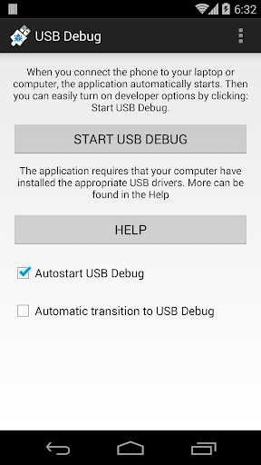 USB Debug - عکس برنامه موبایلی اندروید