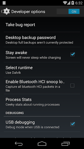 USB Debug - Image screenshot of android app