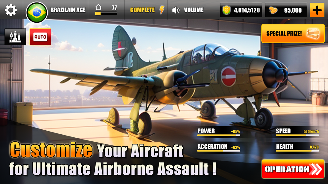 Modern Warplanes Sky Fighters - Gameplay image of android game