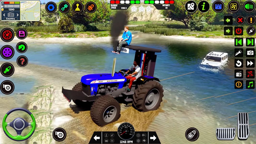 Tractor Driving Tractor Games - Gameplay image of android game