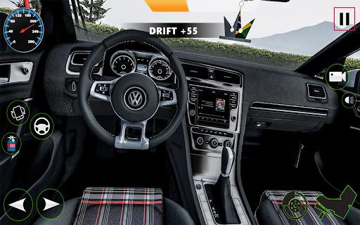 Extreme City Car Drive Simulator 2021 : VW Golf - Gameplay image of android game