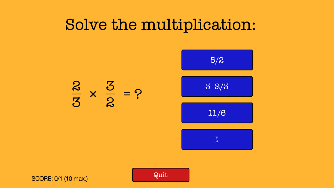 Fractions To Go - عکس بازی موبایلی اندروید
