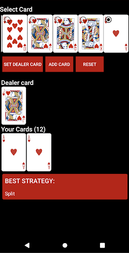 BlackJack 21 Strategy - Image screenshot of android app