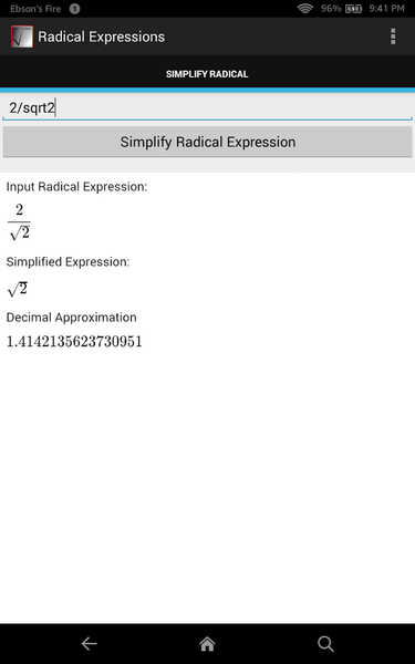 Radical Expressions - عکس برنامه موبایلی اندروید