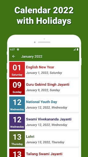 Calendar 2025 with Holidays - Image screenshot of android app