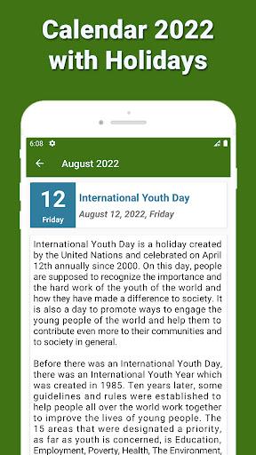 Calendar 2025 with Holidays - Image screenshot of android app