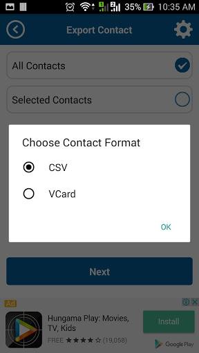 Contact Backup - Image screenshot of android app