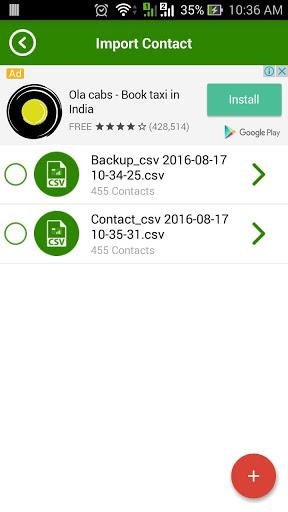 Contact Backup - Image screenshot of android app