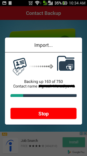 Contact Backup - Image screenshot of android app