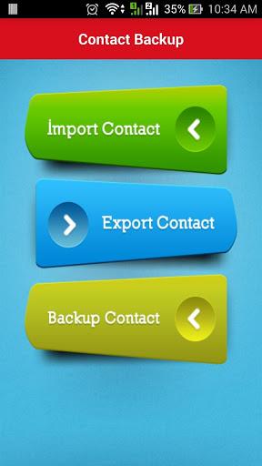 Contact Backup - عکس برنامه موبایلی اندروید