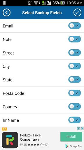 Contact Backup - Image screenshot of android app
