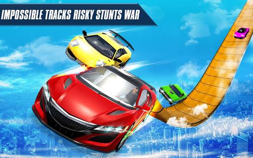 Jet Cars Stunts GT Racing Flying Car Racing Games - Gameplay image of android game