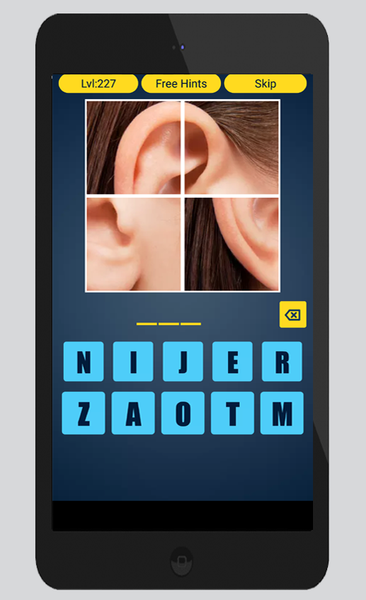 4 Pics 1 Word Gussing Game - Gameplay image of android game